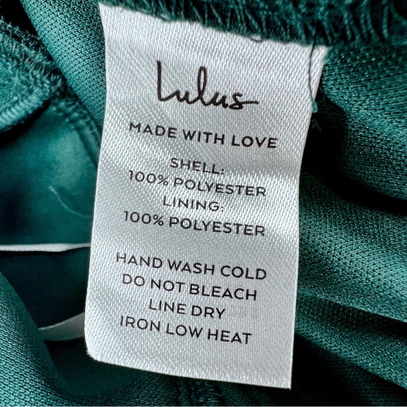 Lulus NWT Glamorous Disposition Emerald Green Ruched Maxi Dress Sz XL Front Slit - Picture 15 of 15